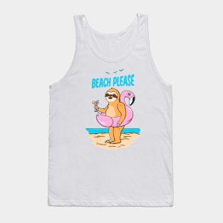 Sloth Beach Tank Top